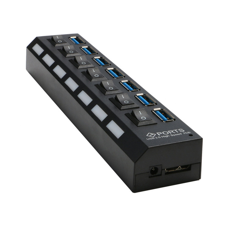 usb splitter 7-Port usb3.0hub desktop expansion Hub 3.0hub one-to-seven expansion dock