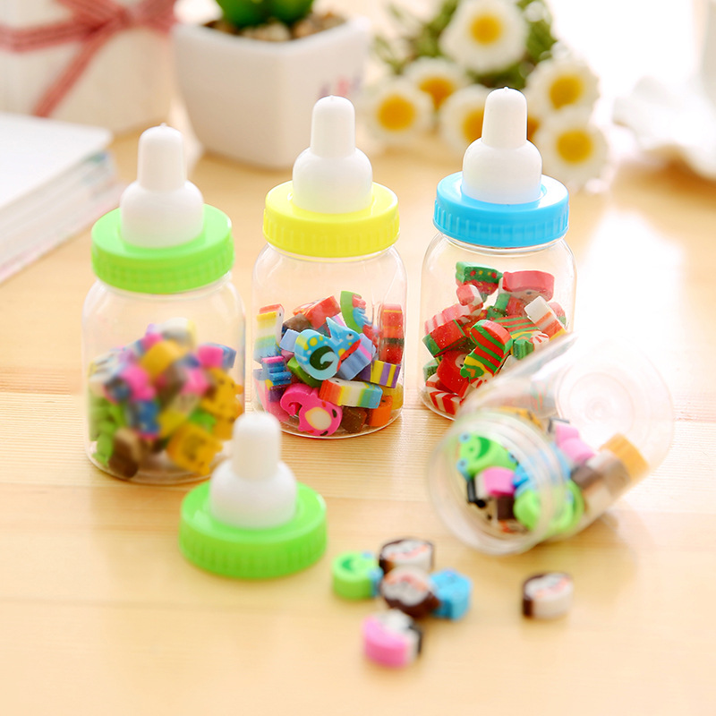 T children's creative cartoon animal fruit bottle eraser student rubber stationery school supplies manufacturers batch