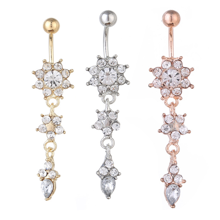 WISH AliExpress ebay Amazon explosions new fashion belly button nail medical steel belly button ring in stock