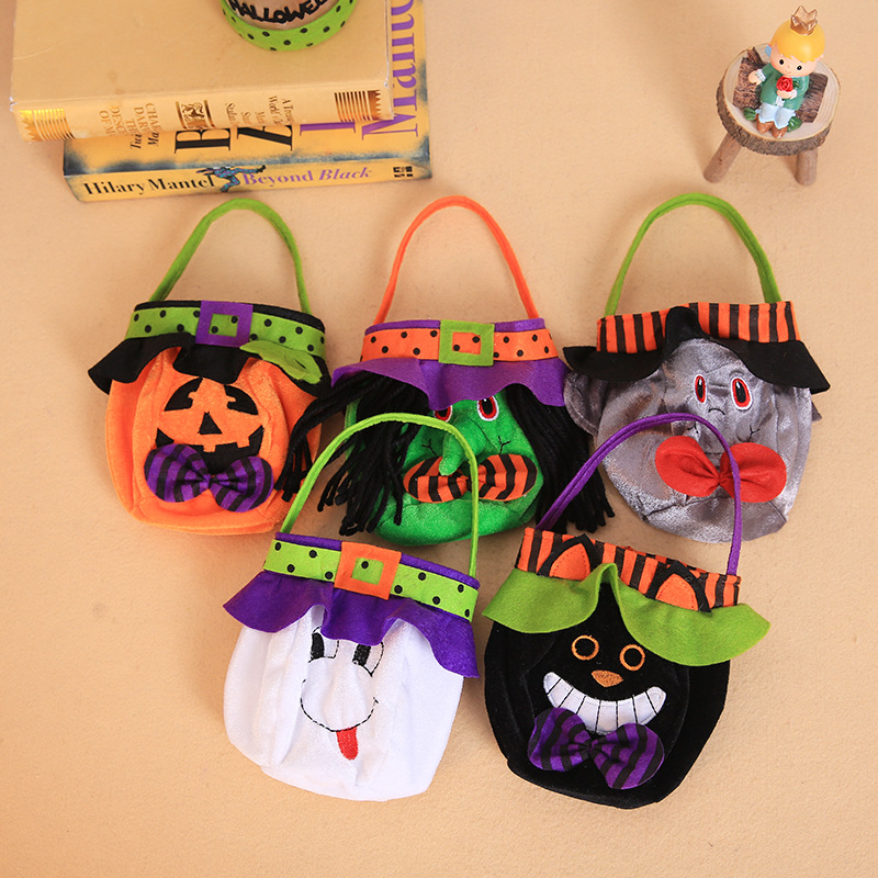 Halloween decorations witch pumpkin tote bag children's festival candy bag party party dress up prop bag