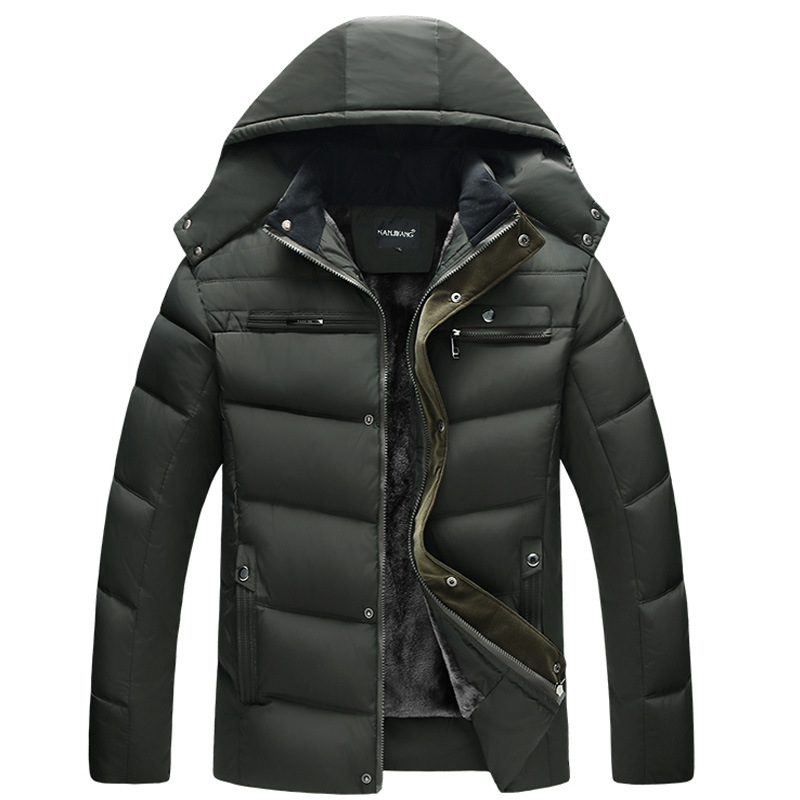 2023 men's cotton-padded clothes tide foreign trade new men's hooded cotton-padded clothes plus velvet not plus velvet cotton-padded clothes men's a generation of hair