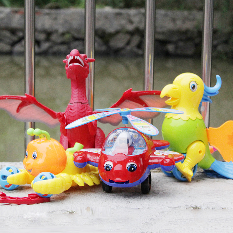 10 large hand-held aircraft tongue blinking baby toy car toddler push music baby trembles hot sale