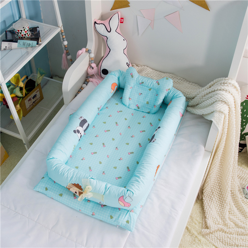 Hemei cross-border removable portable baby nest baby bed bionic diaper changing mat baby pillow travel baby crib