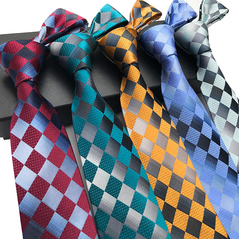 Source factory spot wholesale polyester silk jacquard craft cashew tie men's business wear tie
