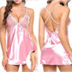 Cross-border Europe and the United States foreign trade sex underwear sexy imitation ice Silk back cross suspenders nightdress fun suit D5074