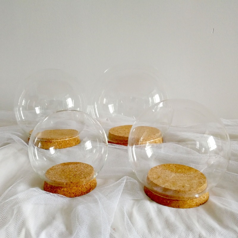 diy Ultra Light Clay Soft Pottery Wool Felt Hand Dust Glass Cover Sonny angle Container Cork Glass Bottle