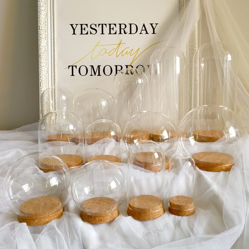 diy Ultra Light Clay Soft Pottery Wool Felt Hand Dust Glass Cover Sonny angle Container Cork Glass Bottle