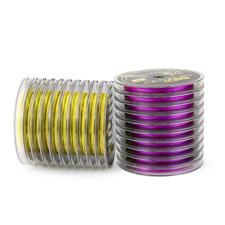 Continuous pe line fishing line main line 100 meters colorful sea fishing line 10 meters color long-distance line sub-line braided fishing line