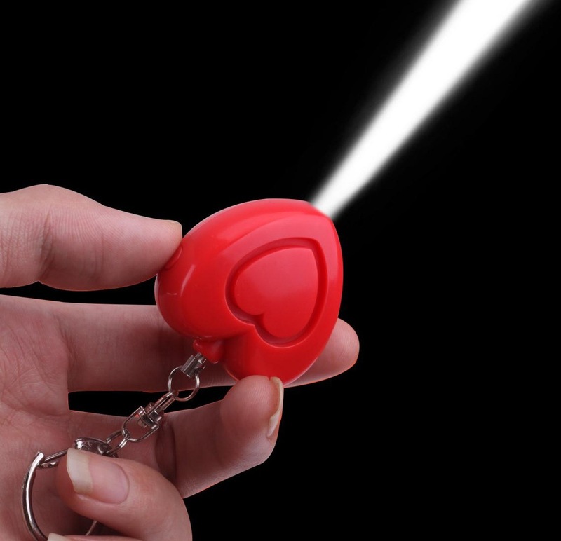クロスボーダー人気ハート型狼防止器電子販売促進プレゼントキーホルダー個人警報器女性狼防止警報器|undefined