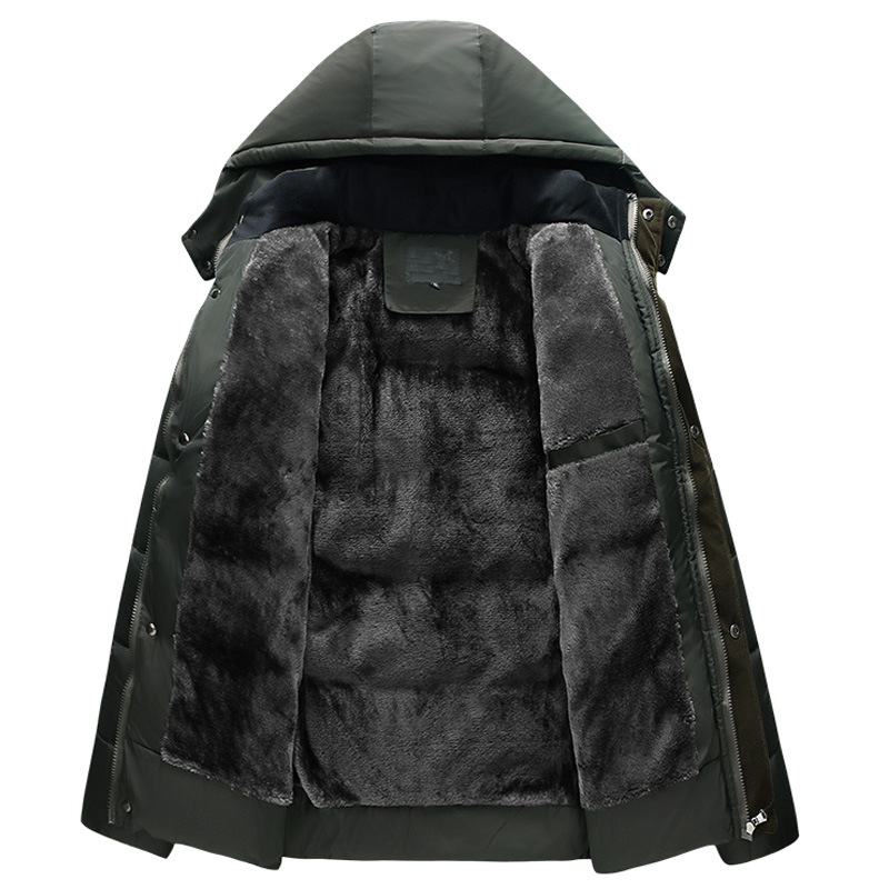 2023 men's cotton-padded clothes tide foreign trade new men's hooded cotton-padded clothes plus velvet not plus velvet cotton-padded clothes men's a generation of hair