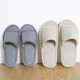 Retro solid color coarse cloth Hotel B & B home slippers men and women couple simple residential indoor floor Eva shoes