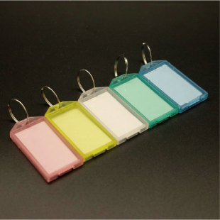 PP plastic transparent flip key tag classification label handwritten mark key chain luggage tag hotel room tag