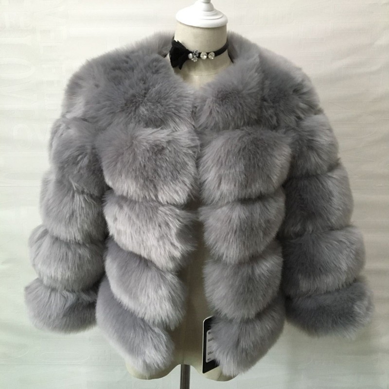 Fur European and American best selling faux fox fur faux fur coat women's short long sleeve fur faux fur coat