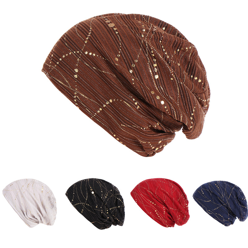 European and American thin lace breathable Baotou hat women's spring and autumn cotton colorful glue casual Baotou hat factory