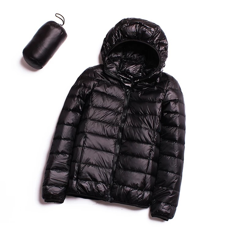 2023 new lightweight down jacket women hooded Korean version of short ladies white duck down lightweight down jacket women Wholesale