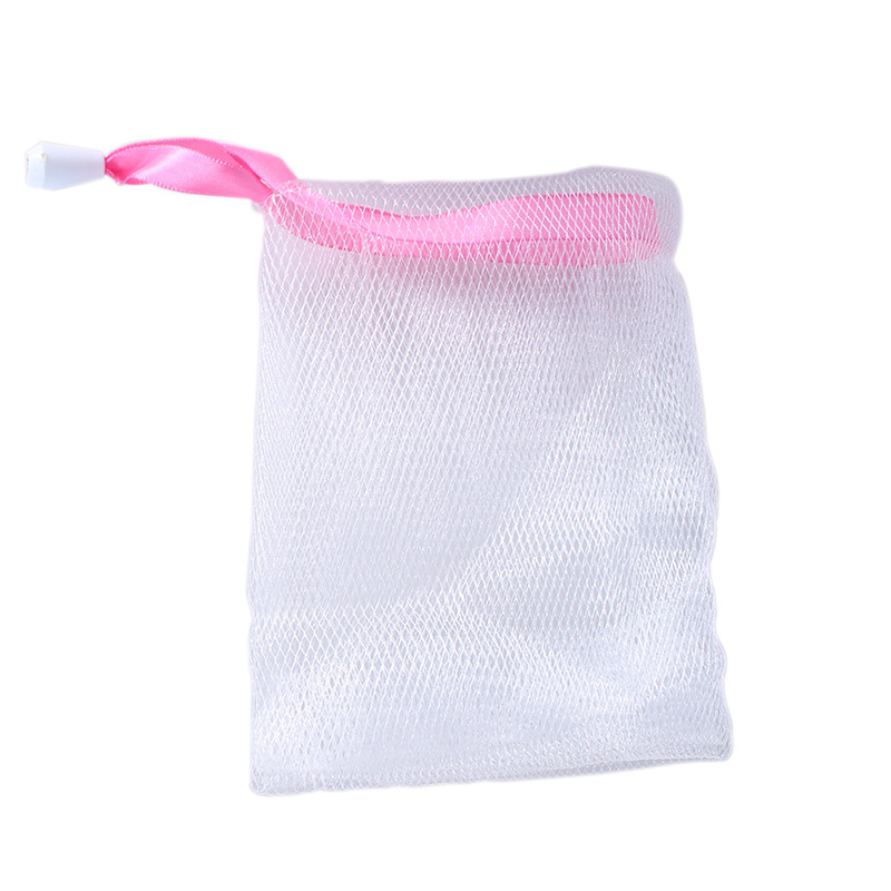 Color Ribbon Foaming Net Handmade Soap Foaming Net Cleansing Soap Net Foam Mesh Bag Bath Supplies Wholesale