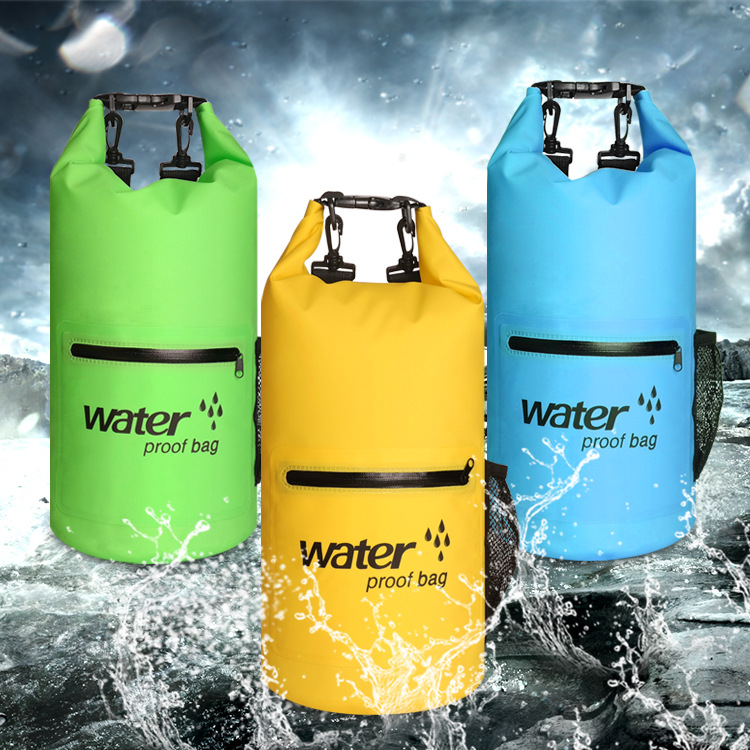Wholesale drifting bag waterproof bucket swimming waterproof bag PVC mesh cloth waterproof bag beach waterproof bucket bag
