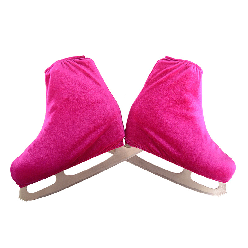 24 Color Professional Figure Skating Shoe Cover Korean Velvet Stretch Roller Skating Shoe Cover for Boys and Girls Export Colon 01