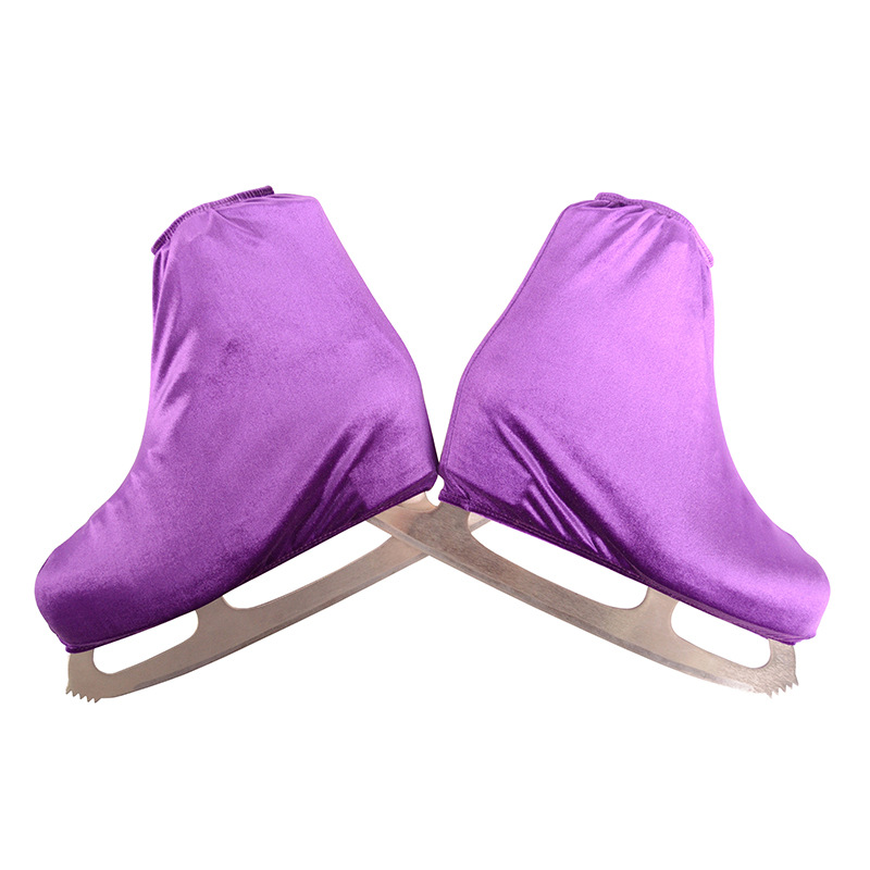 24 Color Professional Figure Skating Shoe Cover Korean Velvet Stretch Roller Skating Shoe Cover for Boys and Girls Export Colon 01