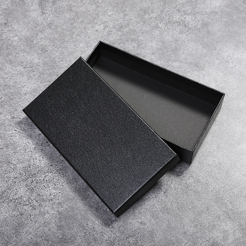 In stock lid belt box long wallet box exquisite black packing box gift box
