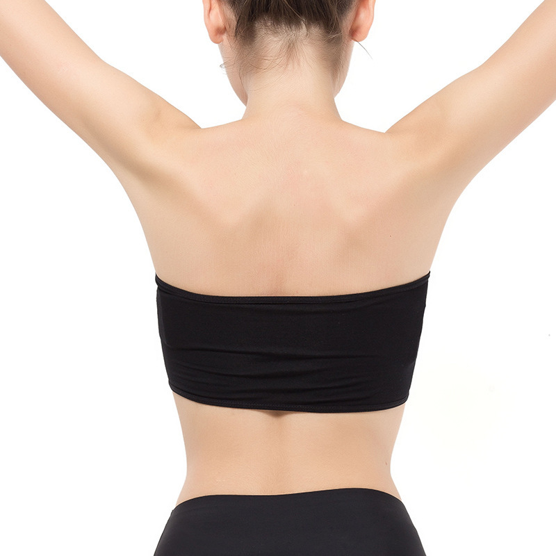 Langsha summer tube top thin women's underwear anti-exposure without pad one-piece strapless bra wrapped chest