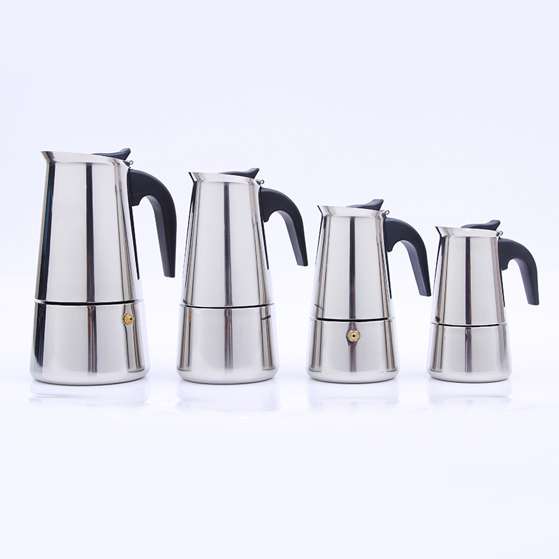 Cross-border Stainless Steel Italian Mocha Pot Coffee Pot Foreign Trade Hot European Concentrated French Coffee Pot Spot