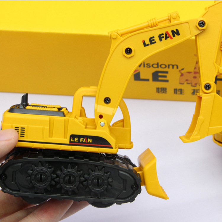 Inertia Engineering Excavating Crane Children's Toy Car Drop Resistant Car Boy Baby Excavator Cake Baking Shop Ornaments