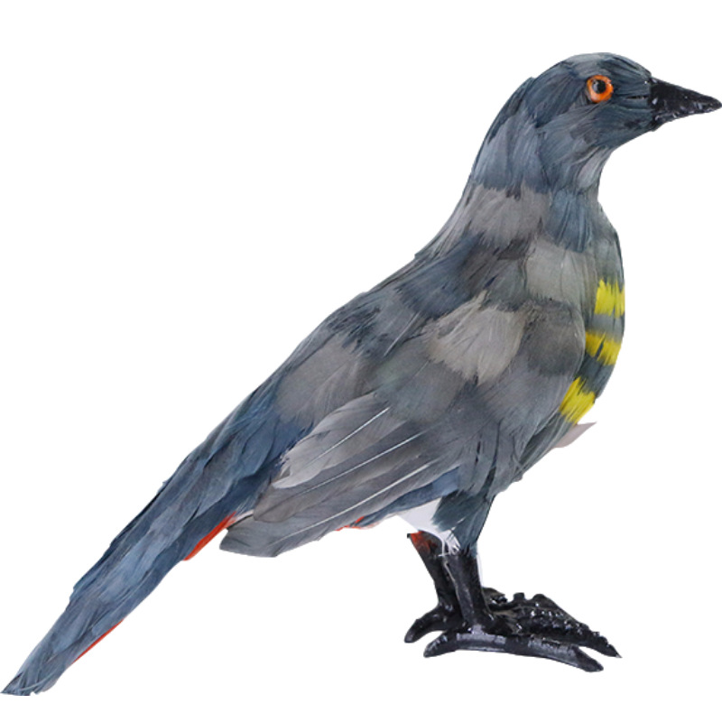 Simulation feather bird model cuckoo animal specimen home accessories crafts ornaments garden interior decoration