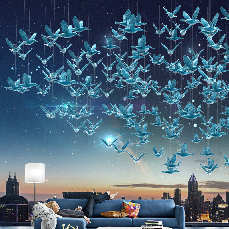 Фабрика прямые продажи птицы покрытие ABS Bird Shopping Mall Comporting Cersers Crafts Статья Акриловые висящие птицы