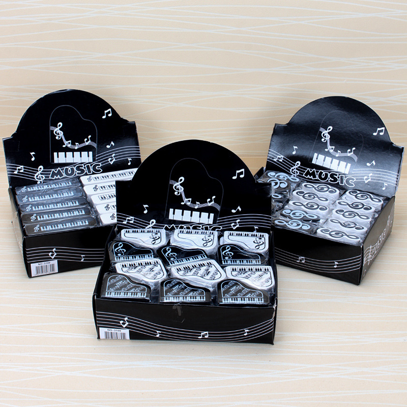 Music Piano eraser note high note triangle piano modeling keyboard pattern Plasticine student eraser