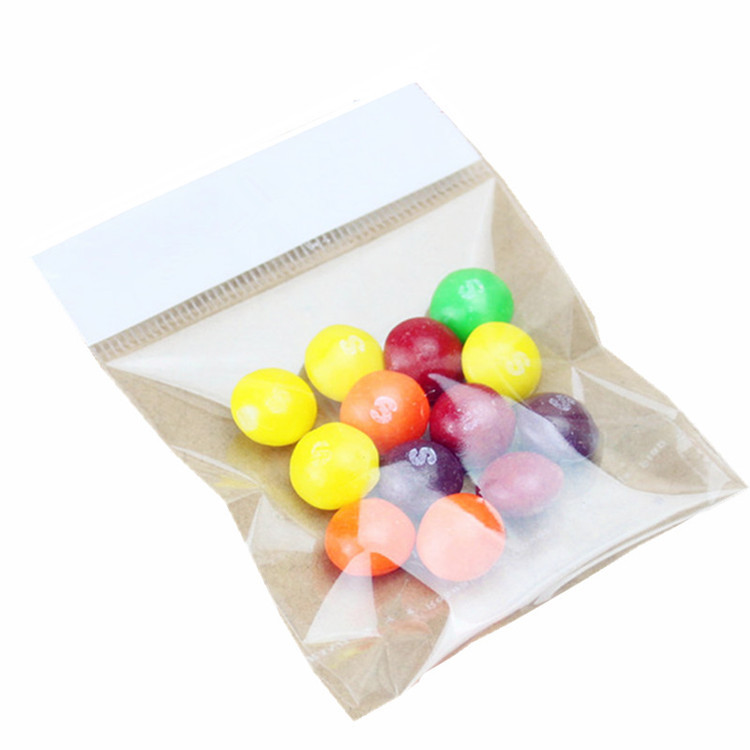 opp White Card Bag Long Strip Pearl Film Bag OPP Card Jewelry Bracelet Bag with Hanging Hole Self-adhesive Bag