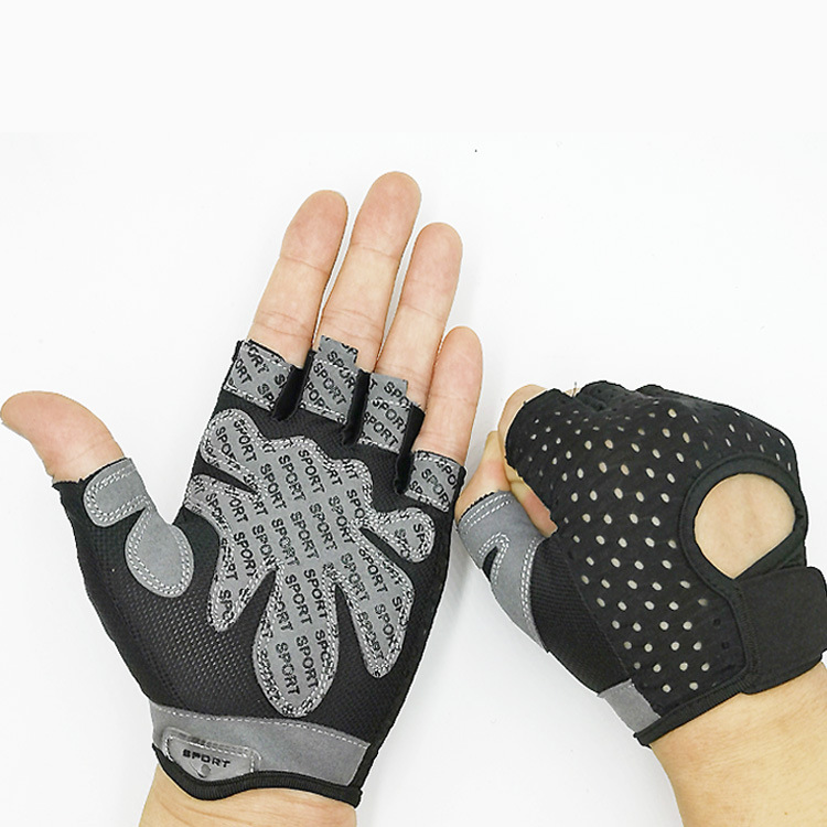 Fitness Gloves Women's Dumbbell Exercise Cycling Non-slip Breathable Sports Thin Sunscreen Gloves Half-finger Spring and Summer