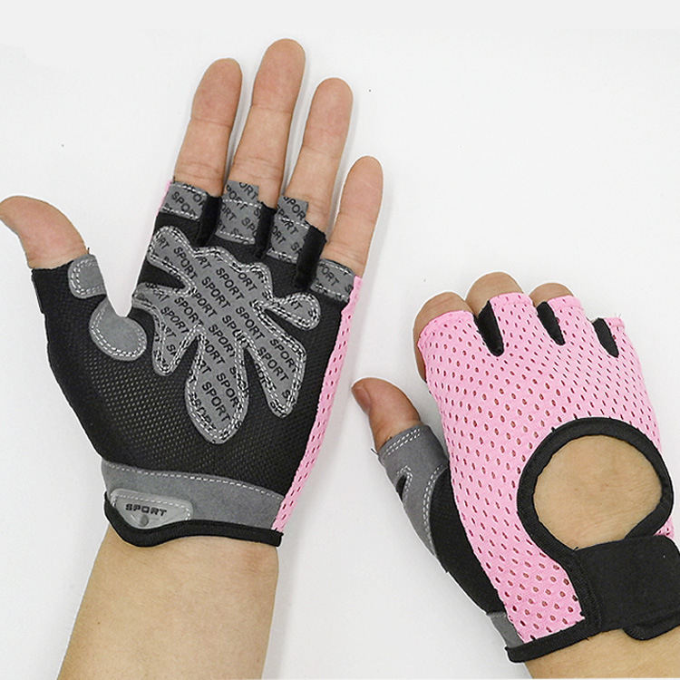 Fitness Gloves Women's Dumbbell Exercise Cycling Non-slip Breathable Sports Thin Sunscreen Gloves Half-finger Spring and Summer