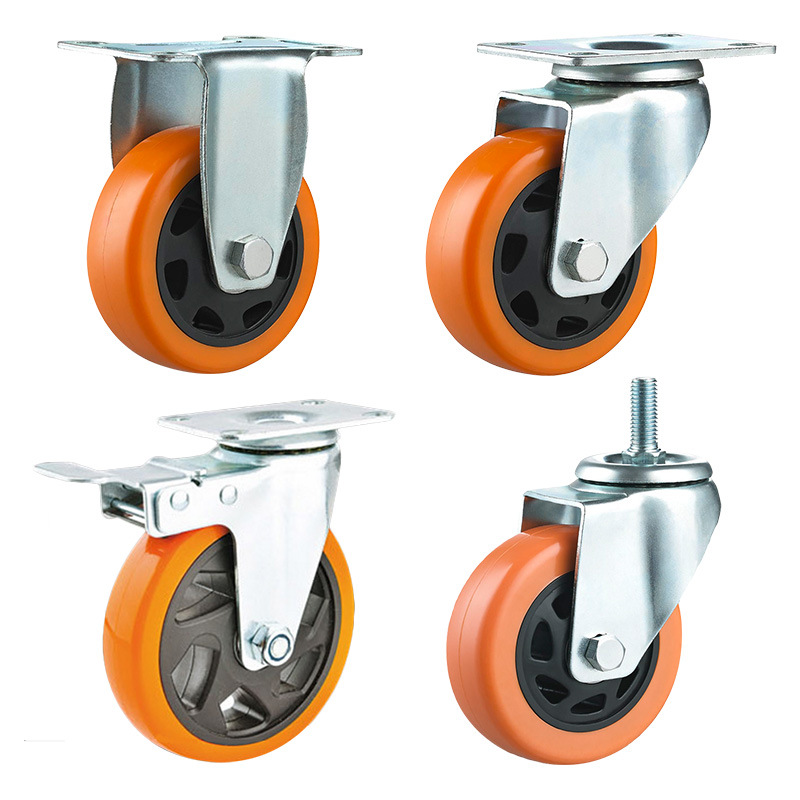 3/4/5 inch industrial caster universal wheel universal brake air box trolley mask machine air cooler wheel