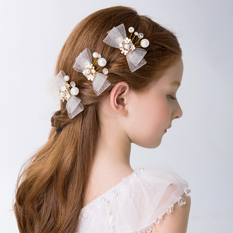 Children's Princess Dress Accessories Crown Flower Girl Wedding Wedding Dress Hair Accessories Crown Wreath Girls' Birthday Show Headwear