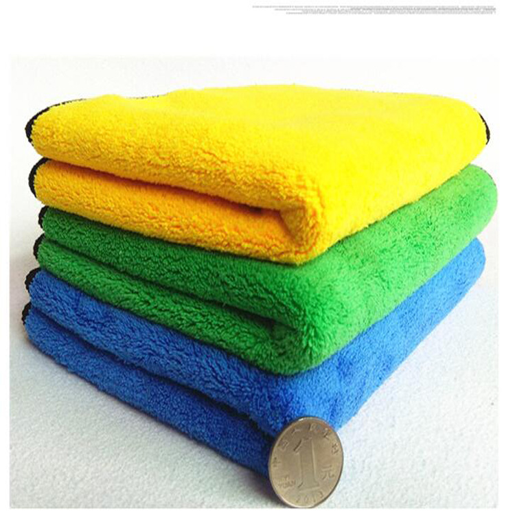 Coral fleece car towel 30x 40 thickened double-sided coral fleece car wash towel thickened super absorbent lint-free