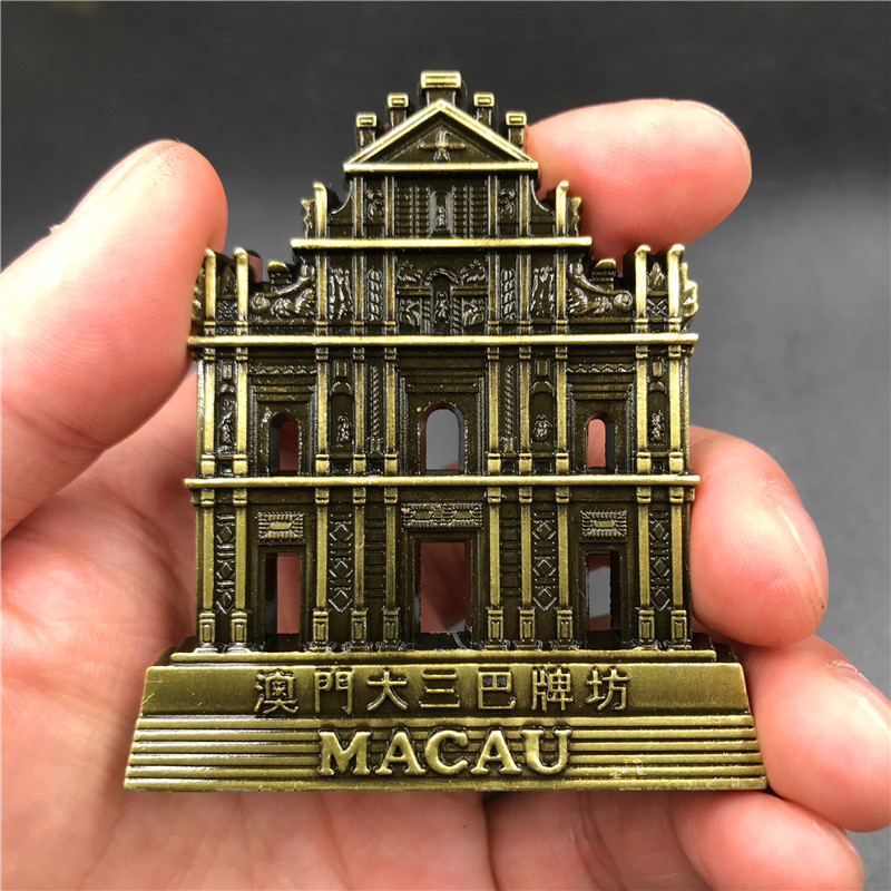 Metal High-grade 3D Refrigerator Stickers United States Egypt Fama Austria Spain Dubai Russia Shanghai Macau