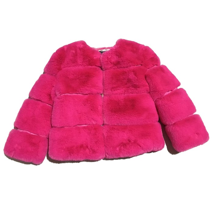 2024 New Children's Fur Children's Clothing Stitching Thickened Small, Medium and Large Children's Jacket Girls' Coat Warm Cotton-padded Coat for Autumn and Winter