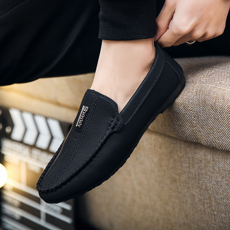 2023 New Men's Shoes Spring Doudou Shoes Men's Casual Shoes Korean-style Low-top Lazy Shoes Doudou Trendy Shoes