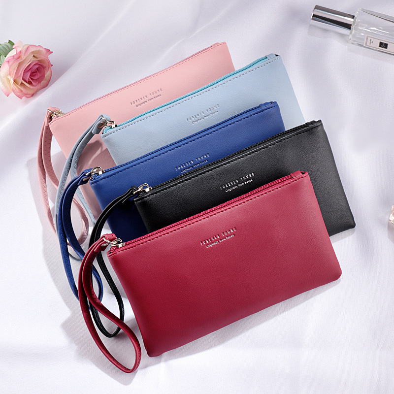 Factory wholesale new women's long simple fashion coin purse mobile phone bag women's bag wallet women a generation of hair