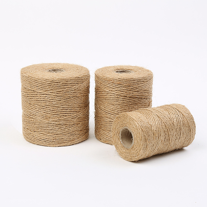 in stock Handmade DIY Woven Hemp Rope Natural Barrel Vintage Jute Rope Bundle Packaging Rope Tag Line Wholesale