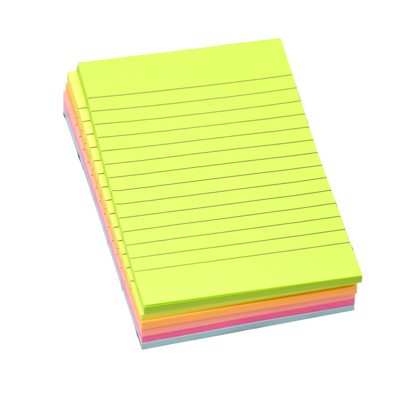 New A6 Post-it Notes Fluorescent Color Sticky Notes Color Sticky Notes Striped Horizontal Line Sticky Notes Notepad