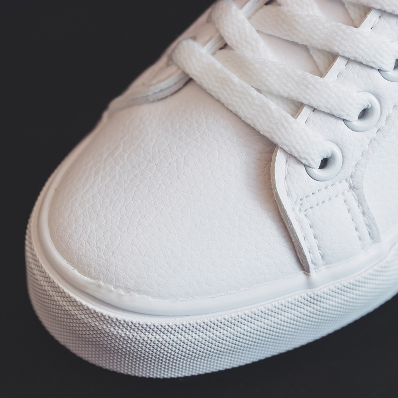 DDOO Korean-style versatile white shoes women's 2023 Spring and Autumn New Microfiber Leather Street skate shoes nurse white shoes 6901