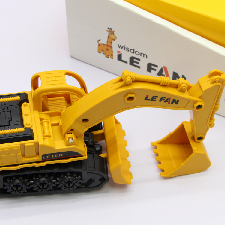 Inertia Engineering Excavating Crane Children's Toy Car Drop Resistant Car Boy Baby Excavator Cake Baking Shop Ornaments