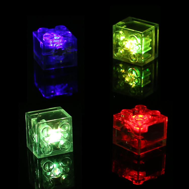 2*2 Led 照明ブロックアクセサリー Diy 教育粒子ビルディングブロックおもちゃカラフルな点滅照明おもちゃアクセサリー|undefined