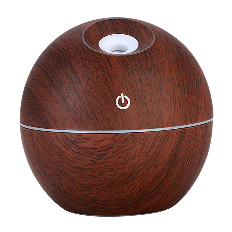 Creative 130ml miniature oblique spray led night light humidifier simple wood grain spray USB car humidifier