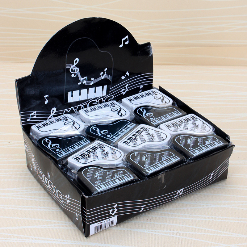 Music Piano eraser note high note triangle piano modeling keyboard pattern Plasticine student eraser