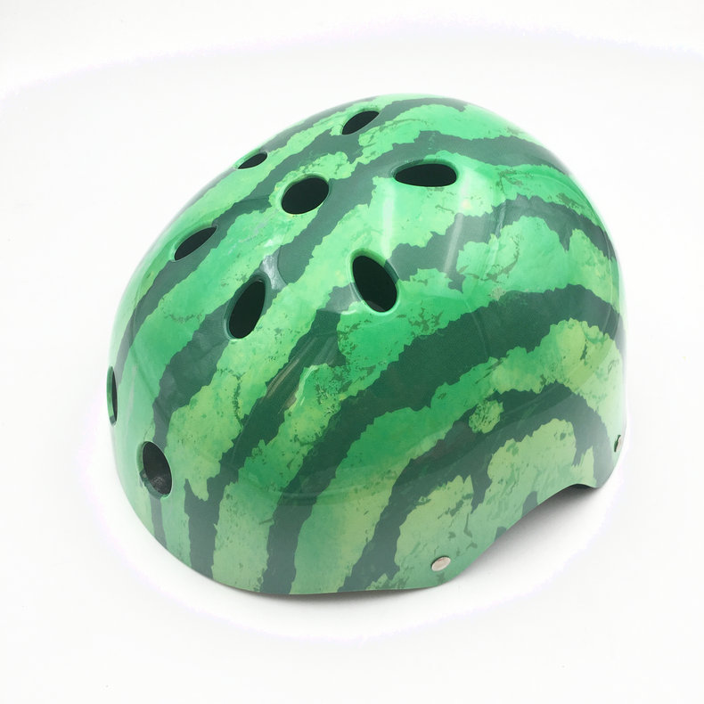 Factory wholesale watermelon helmet children's riding roller skating safety helmet sports riding head protective protective gear customization