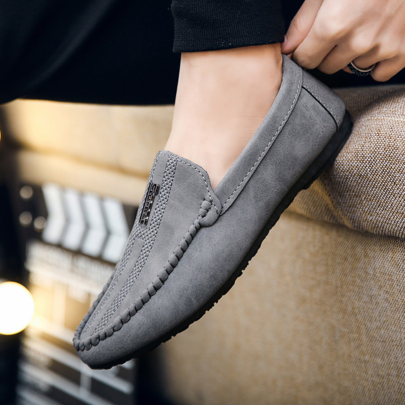 2023 New Men's Shoes Spring Doudou Shoes Men's Casual Shoes Korean-style Low-top Lazy Shoes Doudou Trendy Shoes