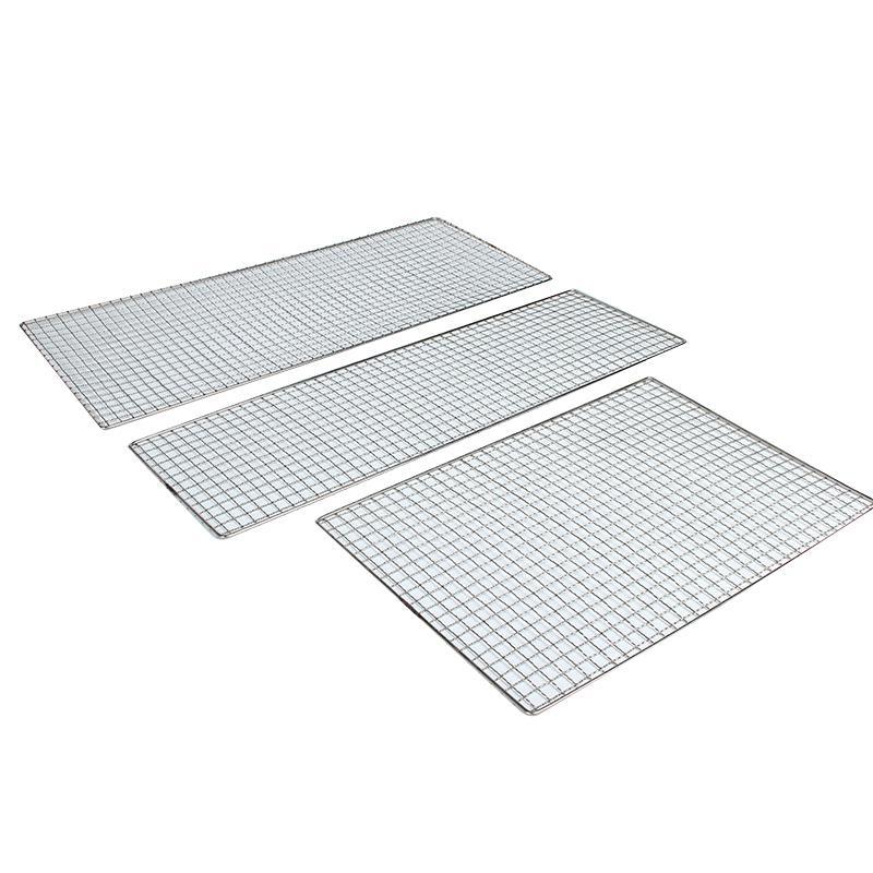 Wholesale barbecue net stainless steel barbecue net mesh grilled fish clip mesh grill grill disposable rectangular mesh rack